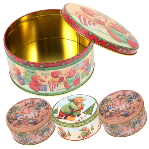 ABOOFAN 4 Set Scatola Di Caramelle Natalizie Insegna Al Neon Personalizzata Scatole Di Favore Cicalino Scatola Natale Confezioni Natalizie Contenitori Per Biscotti Di 4 Pezzi * 4