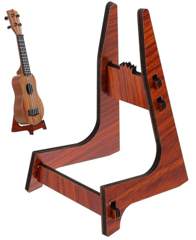Vaguelly Faltbarer Gitarren und Ukulelenständer aus Buche Abnehmbarer Holzständer für Bühne Musikgeschäft und Zuhause mit Glatter Oberfläche und Stabiler Konstruktion