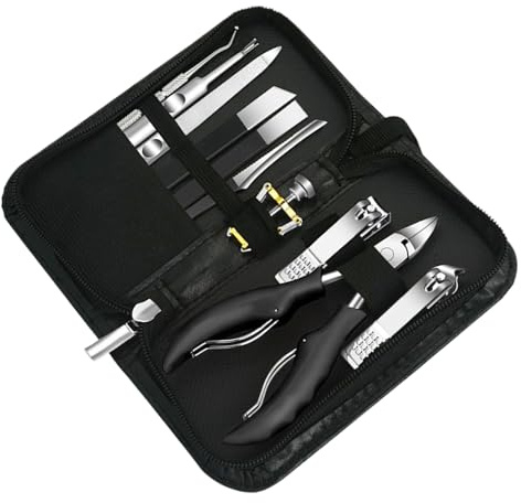 Kit de Cortauñas Portátil para Uñas de Manos y Pies Set para Corte Uñas | Set de Manicura para viajes al aire , hombres, mujeres, toda la famil