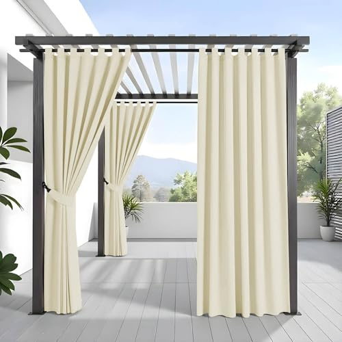 Morbidissimi Tenda Gazebo Idrorepellente e Resistente, Tenda Da Esterno 140x270 cm per Gazebo, Dotata di Passanti con Chiusura a Strappo, 100% Made in Italy - Panna