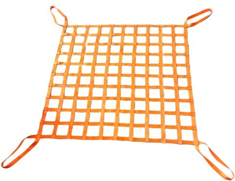 Polyester Cargo Lifting Nets - Load 0.3-3.5 Ton, 10cm Square Mesh Tear Resistance, Cargo Net Hoist, Cargo Lifting Bag, Anti Tear Strong Load Bearing Safety Net, Blue(2 X 2M/Mesh 15cm/Load 2t)