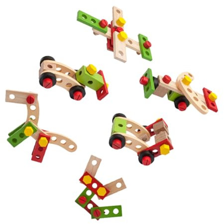SKISUNO 1satz Holzspielzeug Werkzeugkasten Für Jungen Mit Verschiedenen Schrauben Und Muttern Für Disassembly Toy Für Mädchen Ab Jahren