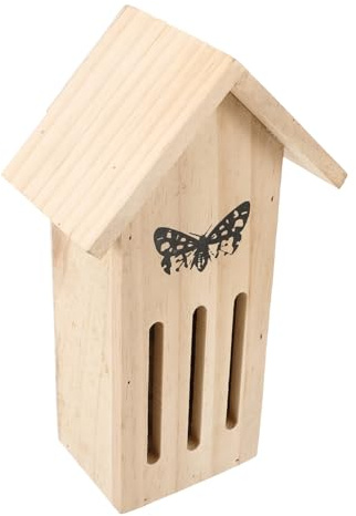 Gatuida Holz Schmetterlingshaus Futterstation für Garten Hängendes Insektenhotel mit Einladendem Lebensraum für Schmetterlinge Dekorativ und Funktional für Verschönerung Ihres