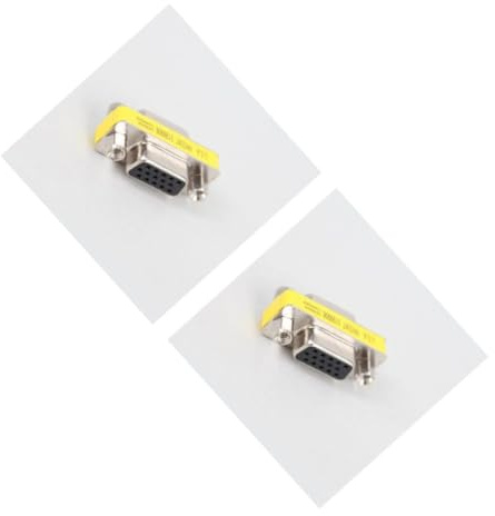 DIYEAH 2 Stück Female To Female Mini Gender Changer Adapter Kompakter Vga Buchse zu Buchse für Pc Leichte Langlebige Video Signalübertragung ohne Signalverlust