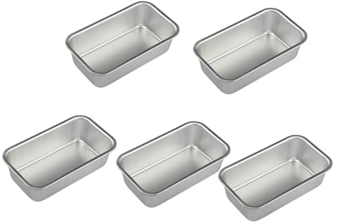 MOTHNUR 5 pezzi Stampi per Pane in Inossidabile Teglie da Forno Antiaderenti per Torte e Pane Resistente Alte Temperature Facile da Pulire per Cucina Domestica e Ristoranti