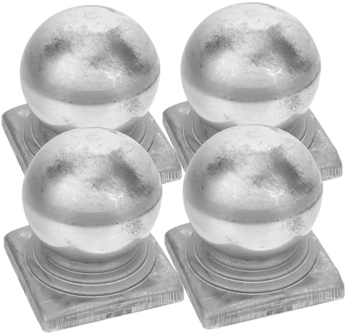 Gatuida Capuchons de Poteaux Carrés 80x80 Mm en Fer Résistant, Couverture de Clôture, Accessoire pour Poteau de Barrière de Protection, Lot de 4, Usage Extérieur Solide