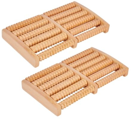 IWOWHERO Holz Fußroller Massageroller Fußmassagegerät zur Triggerpunkt stimulation Plantarfasziitis Linderung Durchblutungsfördernd für Zuhause und Büro