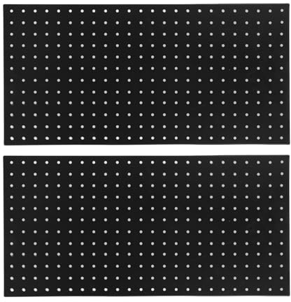 Jeffergarden Organisateur Mural de Panneau perforé en Métal, 2 Panneaux 24x12 Pouces, Panneau perforé Noir Robuste pour le Stockage des Outils de Garage