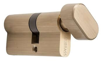 Cilindro a pomello, 30/30 mm, cilindro di chiusura con pomello girevole e 3 chiavi, cilindro profilato per porta di casa e appartamento, serratura per la sicurezza e il comfort nella vita di tutti i