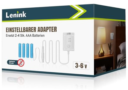 Lenink Alimentatore di rete per 2-4 batterie AAA da 3 V, 4,5 V, 6 V, compatibile con bilancia da cucina digitale, campanello radio, timer per bambini, sveglia digitale DOOMAY, decorazione natalizia