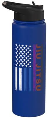 Jiu Jitsu American Flag USA Jiu Jitsu Belts Stainless Steel Insulated Water Bottle