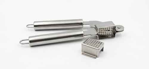 MAQNSCO Garlic Press Crusher, Heavy Duty Stainless Steel Garlic Mincer & Crusher with Non-Slip Handle, Easy Squeeze & Clean, Dishwasher Safe Kitchen Gadget