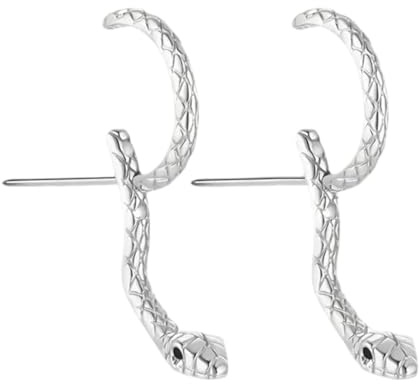 Veasbuu Pendientes de serpiente para mujer, joyería de moda de aleación, diseño de animales góticos, para mujeres, hombres, adultos, uso diario, al aire libre, experiencias de viaje, citas, trabajo