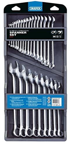 Draper 26696 Metrischer Hi-Torq-Ringmaulschlüssel-Satz, 25-teilig