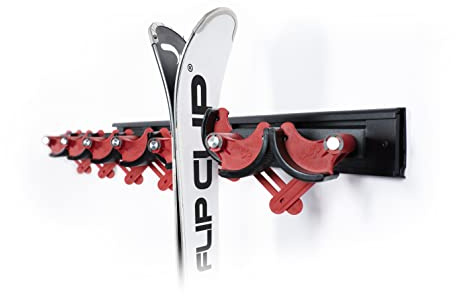 Flip Clip Flex6 | Universalhalterung | Skihalterung | Snowboardhalterung | Wandhalterung | Gerätehalter | Werkzeughalterung | Aus Stahl, Aluminium und Glasfaserverstärktem Kunststoff