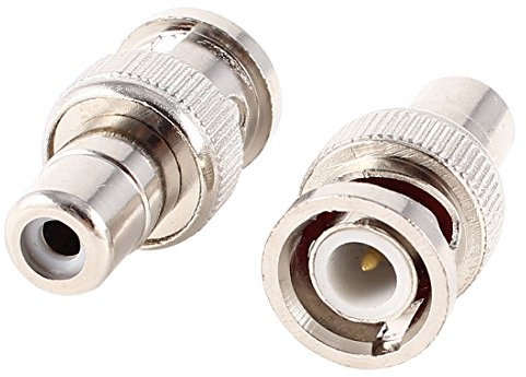 sourcing map 2 Pcs Metal BNC Male to RCA Female Adapter Connector for CCTV Video