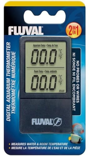 Fluval kabelloses 2 in 1 Digitalthermometer misst die Wasser- und Raumtemperatur