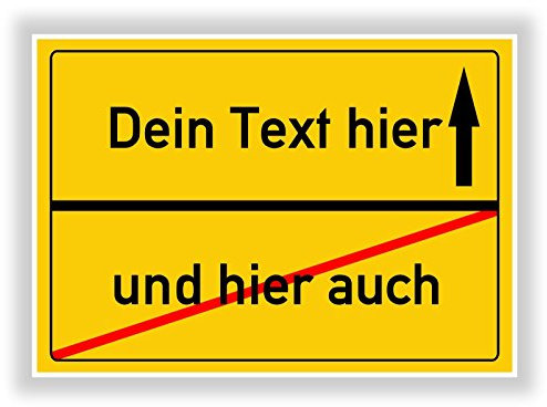 Druck-Geschenk Ortsschild Ortseingangsschild mit Ihren Wunschdaten - Strassenschild Deko z.b. zum Geburtstag, Hochzeitstag, Jubiläum oder einer anderen Festlichkeit als lustige Dekoration