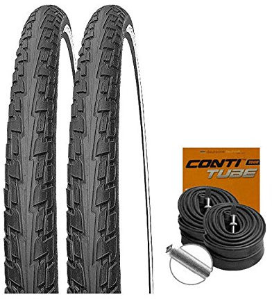 Set: 2 x Continental Fahrrad Reifen Ride Tour Reflex 26x1.75/47-559 + Conti SCHLÄUCHE Autoventil