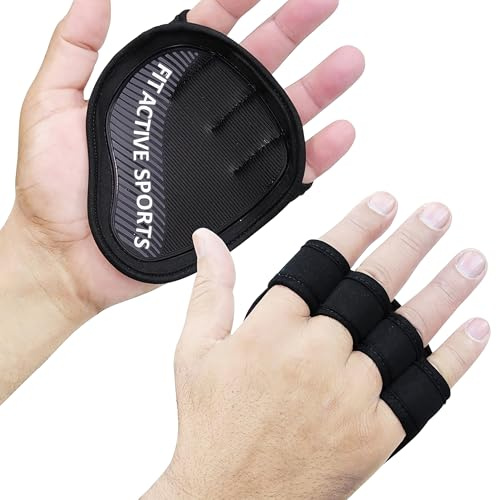 Fit Active Sports Weight Lifting Gloves for Men & Women - Durable Gym Workout Gloves with Grip Pads, Rubber Padding to Prevent Calluses | Grey, Small/Medium
