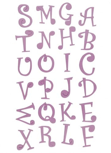 Chunky Funky Upper Case Alphabet & Numbers Tappit Cutters Set