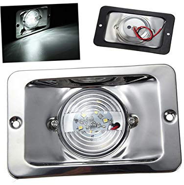 GOFORJUMP 1 STÜCKE Weiße LED Platz Marine Edelstahl Transom Schiff Lichter Boot Lichter Navigation Lampe DC 12 V Wasserdicht