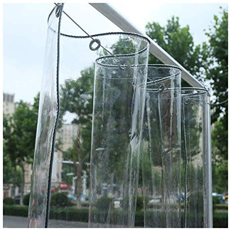 CAIJUN Abdeckplane Wasserdicht Regenfest Verdicken Transparent PVC Pflanze Balkon Innenhof Regenfestes Tuch Außenfrachtabdeckung, (Color : Clear, Size : 3.5x8m)