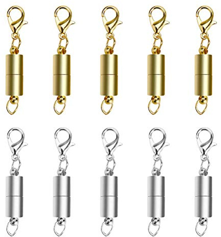 WINBST Magnetverschluss Magnetische Karabinerverschlüsse DIY Halskette Armband Schmuck Karabiner-Klemmverschluss aus Edelstahl Halskette Schmuck Making