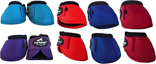 TGW RIDING 2520D Pferdeglocken ohne Umdrehen Pferde Glockenstiefel Ballistic Hufglocke Paar (Wein, S)