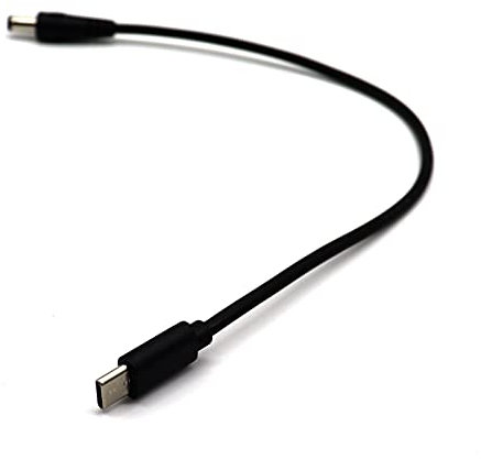 AWADUO 12V 5A USB 3.1 Male to USB C Male Cable, USB 3.1 Type C USB-C to DC 5.5 x 2.5mm Power Adapter Jack Extension Charge Cable(0.25M)