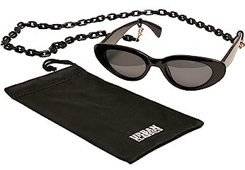 Urban Classics Unisex Sunglasses Puerto Rico With Chain black, one size