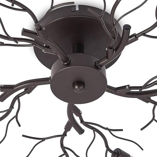 Lindby Deckenlampe Bigna (Modern) in Braun aus Metall (10 flammig, G9) - Deckenleuchte Lampe Wohnzimmerleuchte