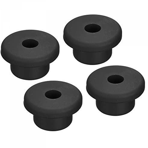 sourcing map Goma Ojal Montaje Diámetro 43/64 (17mm) Redondo T Tipo para Organizar y Protección Cable Paquete de 4