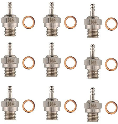 9Pack N4 Super Duty Medium Glow Plug for Traxxas 3232X 1/10 T-Maxx 2.5/3.3