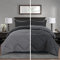 TOPLUXE Piumino Matrimoniale, Piumini Trapuntato in Microfibra 300 gr/mq Quattro Stagioni per Camera da Letto (220x240cm, Grigio Chiaro&Grigio)