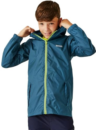Regatta Unisex-Kinder Regatta Kids Pack It III Waterproof Shell Jacket Regenjacke, Moroccan Blue,