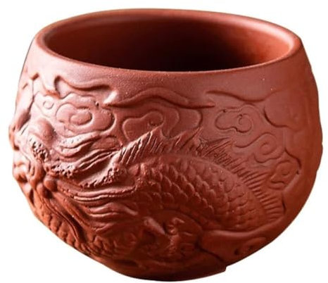 KUKUUU Teetasse aus Keramik, 150 cc, chinesischer violetter Ton, handgefertigt, Teeschale, Meistertasse, Teeservice