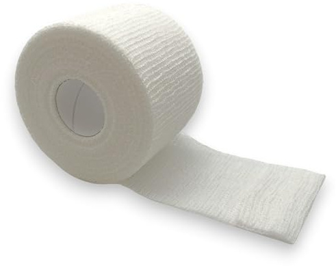 DE Healthcare Products – elastische Haftbinde (20m x 8 cm), kohäsive (auf sich selbsthaftende) Fixierbinde, hautfreundlich, weiß