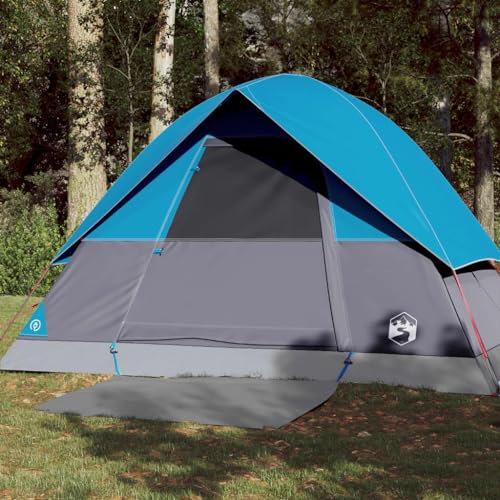 Tino Tech Tente de camping dôme pour 3 personnes - 213 x 213 x 132 cm - Coupe-vent - Tente familiale - Grande tente à lancer - Tente de festival - Tente à lancer pour famille - Polyester - Bleu