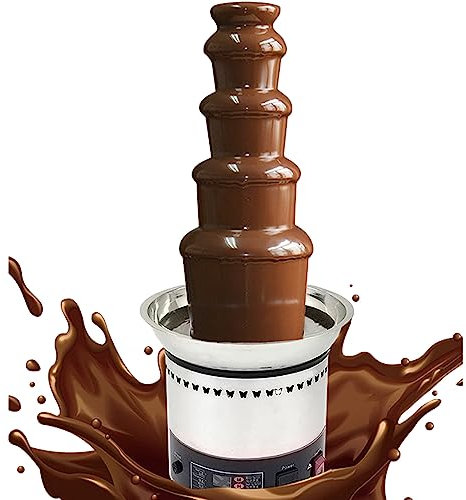 LZDOYY Fuente de Chocolate Torre de Fondue de Chocolate Caliente Comercial Máquina de Cascada de Calentamiento de fusión de Chocolate de Acero Inoxidable para Bodas de Fiesta,5floors