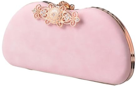Beimus Abendtaschen für Damen, Geldbörse, Hochzeit, Clutch, Handtasche für Damen und Mädchen, Schultertasche, Umhängetasche mit Kette, modische Abendtasche, rose