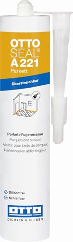 OTTO-SEAL A221 Parkett 310 ml Lärche Parkett-Fugenmasse für Parkett Laminat Holzdielen Korkböden Boden- und Sockelleisten Reparaturfugen an Holz