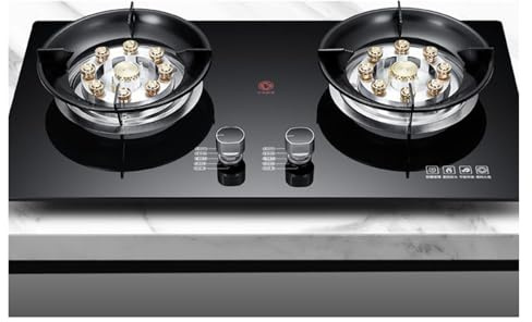 Cuisinière à gaz portable à double brûleur for l'extérieur, cuisinière au propane, 5,2 kW, adaptée à la cuisine à domicile, au camping, au jardin, à la restauration, dispositif de protection contre le