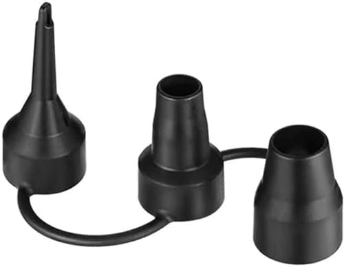 Elektrische Luftpumpe Adapter Elektropumpe Adapter Luftpumpe Düsen Ersatzdüsen Adapter Elektrische Luftpumpen Tragbar für Luftbett Luftpumpen-Zubehör, 3 Größen, Schwarz