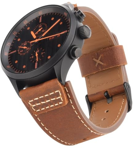 Wristitani Leder Uhrenarmband 22mm 20mm 18mm 19mm 21mm 23mm 24mm 26mm | 22mm für Garmin Venu 3 2/Vivoactive 4 45mm Samsung Galaxy Watch 3 45mm/Gear S3 Frontier Uhrenarmbänder Damen Herren