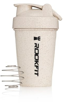 RookFit Eco-Friendly 400ml Protein Shaker Bottle – Made from Natural Wheat Straw | BPA-Free, Lightweight, and Durable