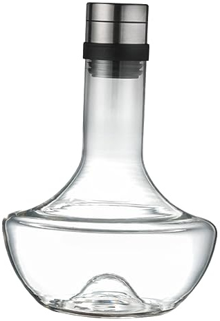 Healifty Glass Decanter for Wine Brandy Fast Pouring Handcrafted Wine Decanter Aerator Function for Serving