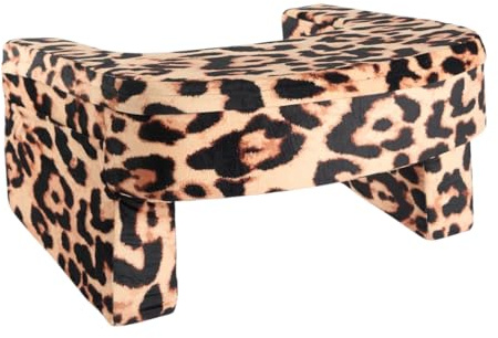 OHS Gaming Cushion for Bed Leopard Print, Armrest Laptop Cushion Tray for Lap Sofa Floor Portable Lightweight Soft Foam Reading Lap Desk Pillow with Side Pockets, Natural