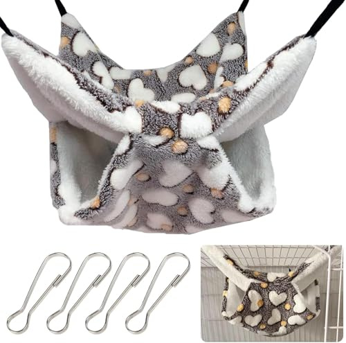1 Pezzo Amaca Calda per Piccoli Animali – Accessorio per Gabbia (34x34 cm), Ideale per Porcellini d’India, Hamster, Cincillà e Scoiattoli