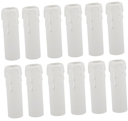 HAMPPLIES Kunststoff Kerzenhüllen Für Kronleuchter Tropfschutzhüllen 30x100mm 12 Stück Leicht Stabile Kronleuchter Fassungsabdeckungen Für Wohnraum Und Feierdekoration